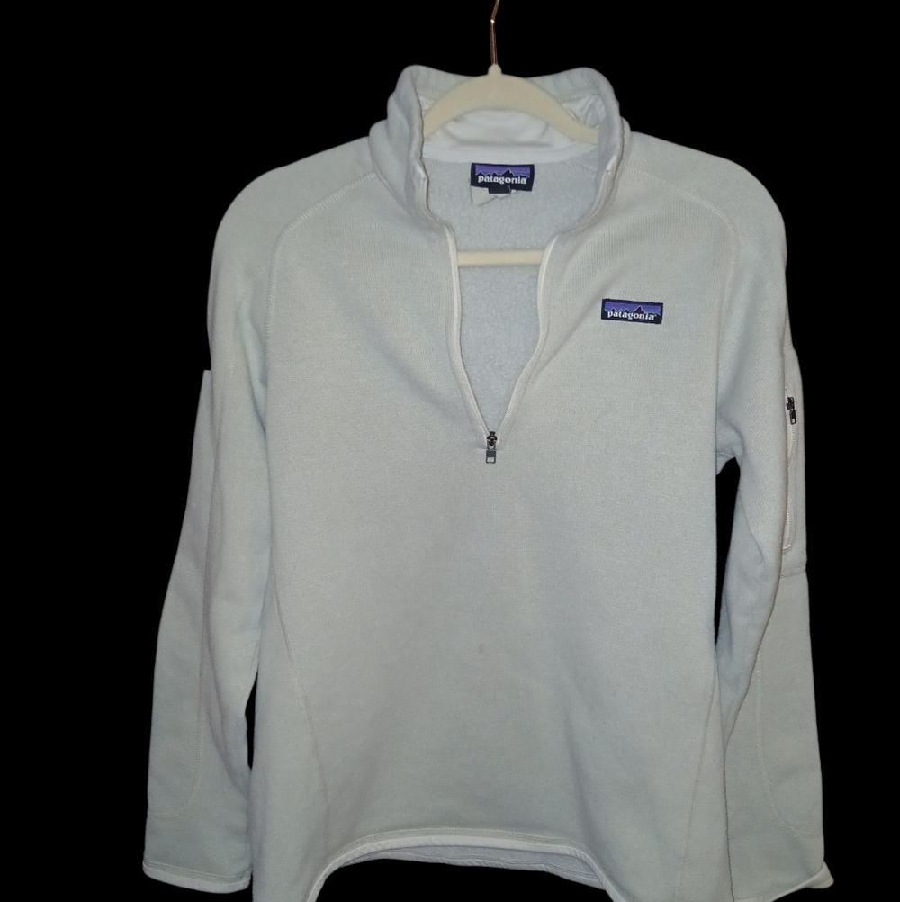 Patagonia Pale Gray 1/4 Zip Fleece Pullover Women's Large